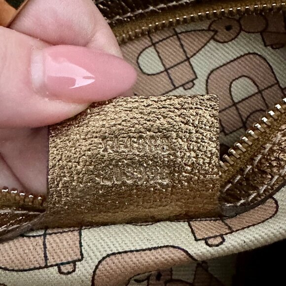 Gucci GG Canvas Sherry Line Shoulder Bag Gold/Pink/Beige - Picture 11 of 16